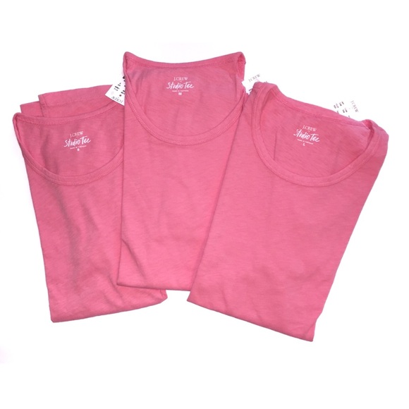 J. CREW Classic T-Shirt Cotton Studio Azalea Pink - Picture 3 of 6